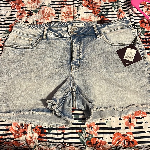 Ava & Viv Pants - Ava & Viv Acid Wash Mid-Rise Midi